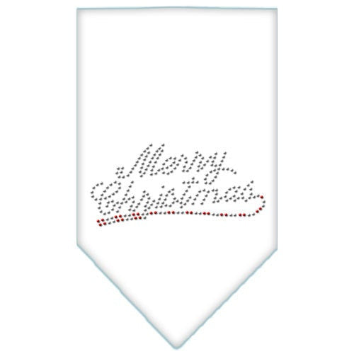 Christmas Pet and Dog Bandana Rhinestone, "Merry Christmas"