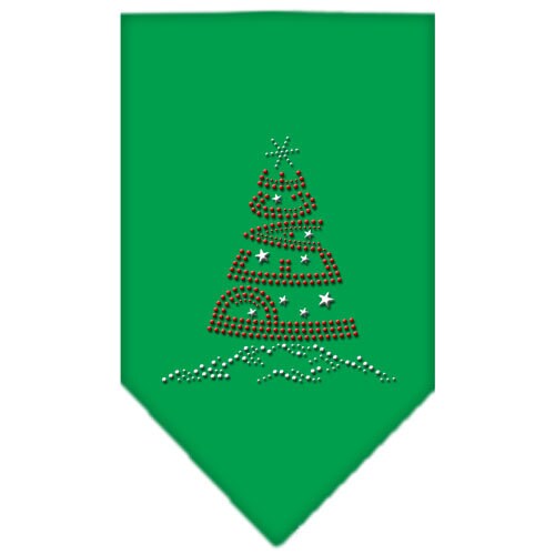 Christmas Pet and Dog Bandana Rhinestone, "Peace Tree"