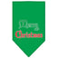 Christmas Pet and Dog Bandana Screen Printed, "Merry Christmas"