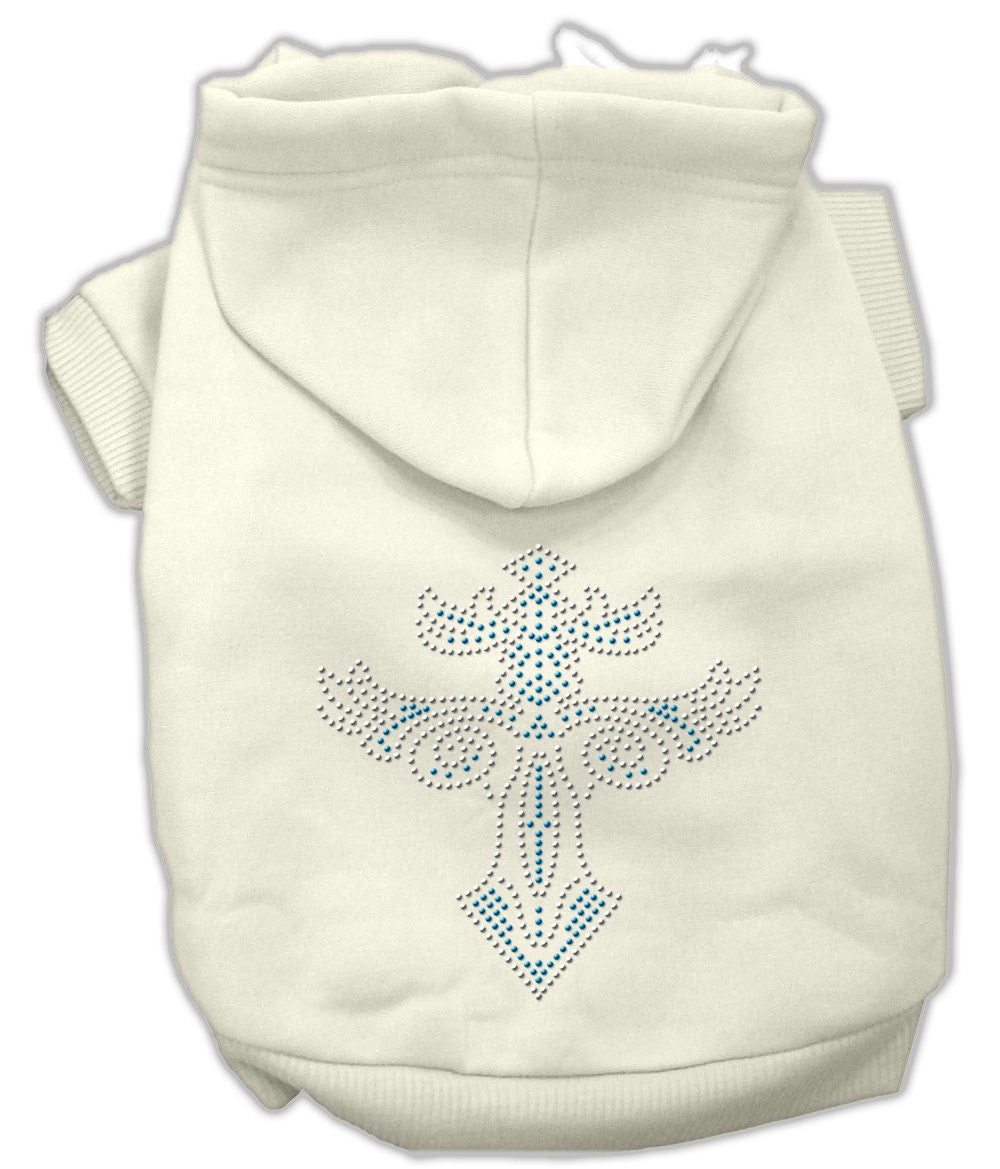 Pet, Dog & Cat Hoodie Rhinestone, "Warriors Cross"