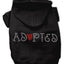 Pet, Dog & Cat Hoodie Rhinestone, "Adopted"