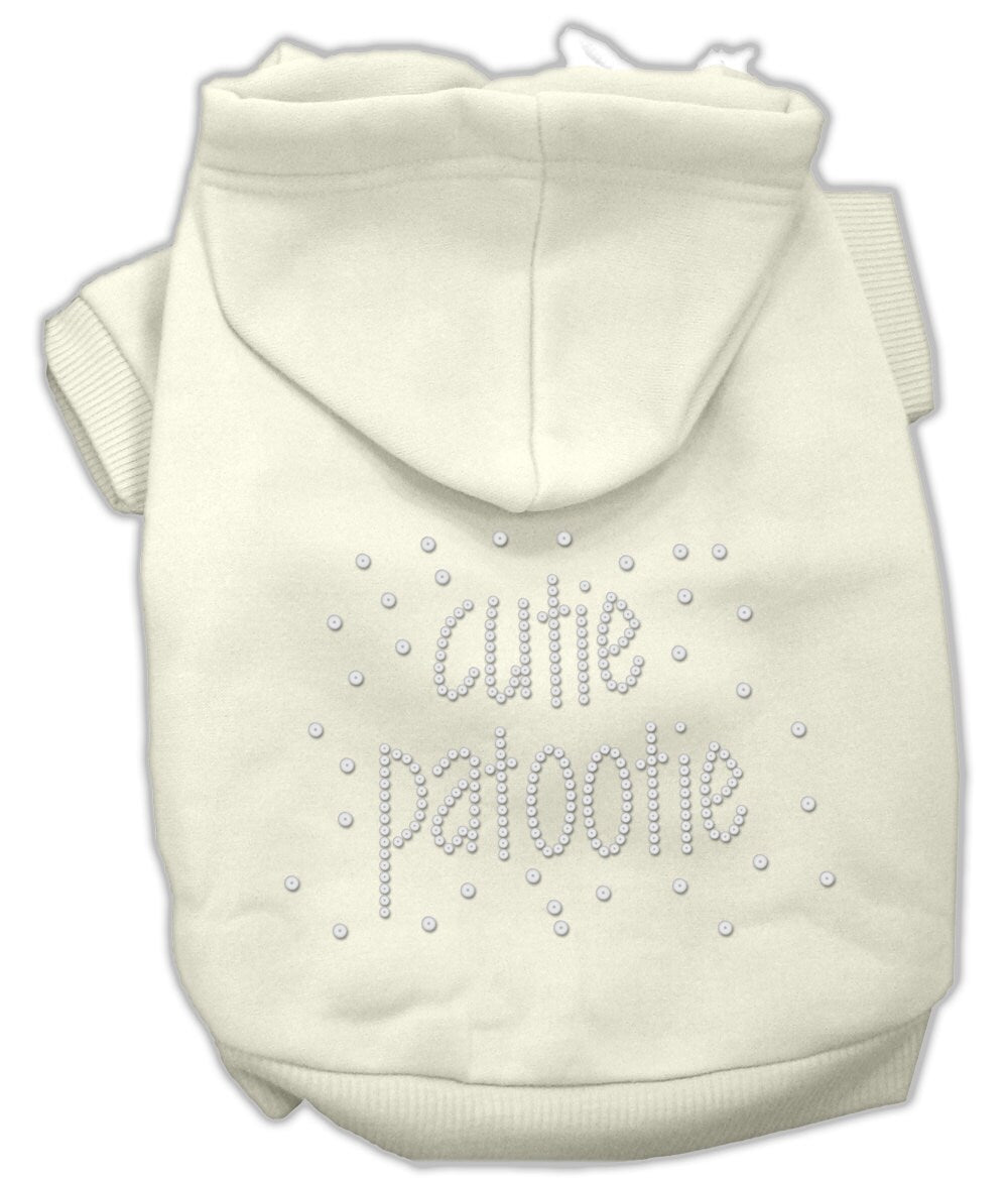 Pet, Dog & Cat Hoodie Rhinestone, "Cutie Patootie"