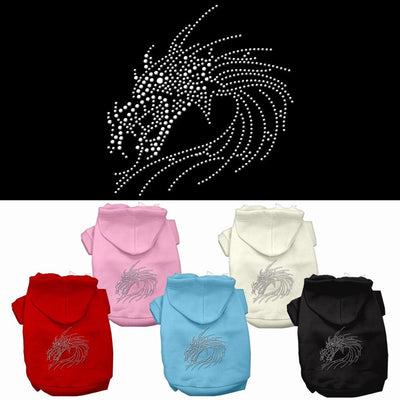 Pet, Dog & Cat Hoodie Rhinestone, "Dragon"