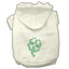 Pet, Dog & Cat Hoodie Rhinestone, "Four Leaf Clover Outline"