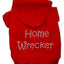 Pet, Dog & Cat Hoodie Rhinestone, "Home Wrecker"