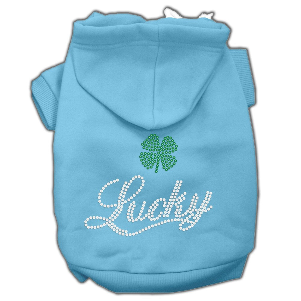 Pet, Dog & Cat Hoodie Rhinestone, "Lucky"