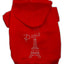 Pet, Dog & Cat Hoodie Rhinestone, "Paris"