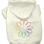 Pet, Dog & Cat Hoodie Rhinestone, "Rainbow Flower Peace Sign"