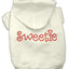 Pet, Dog & Cat Hoodie Rhinestone, "Sweetie"