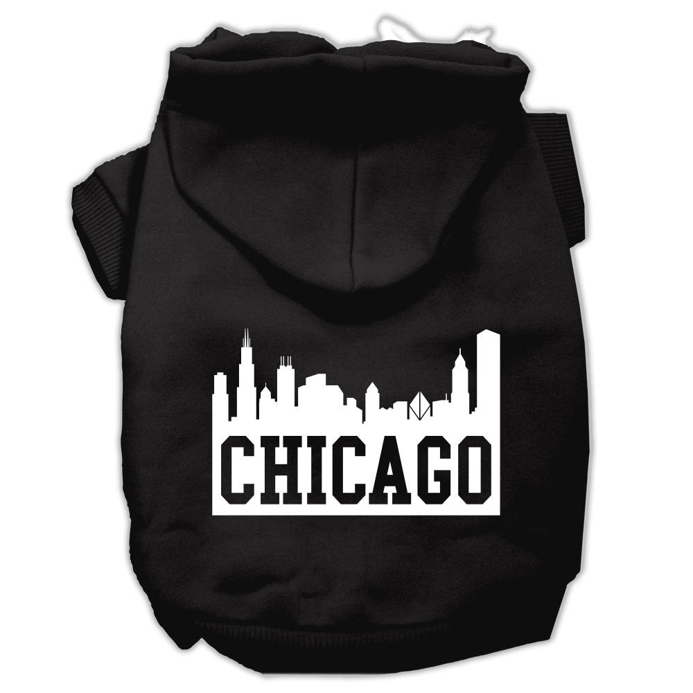 Pet, Dog & Cat Hoodie Screen Printed, "Chicago Skyline"