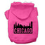 Pet, Dog & Cat Hoodie Screen Printed, "Chicago Skyline"