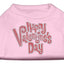 Pet Dog & Cat Shirt Rhinestone, "Happy Valentine's Day"