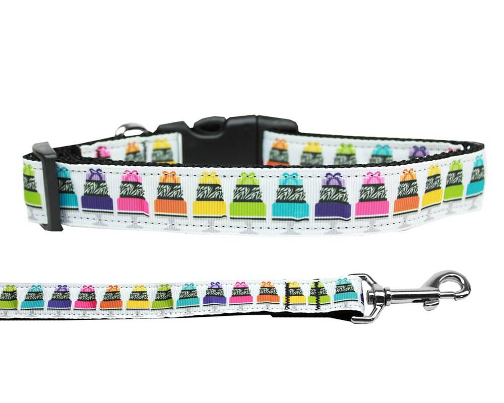 Pet Dog & Cat Nylon Collar or Leash, "Have Your Cake"