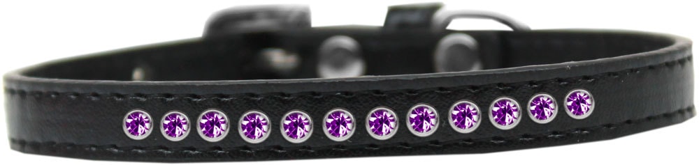 Dog, Puppy & Pet Fashion Collar, "Purple Crystal Rimsets"