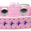 Dog, Puppy & Pet Fashion Collar, "Purple Crystal Rimsets"