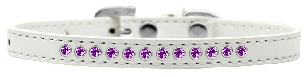 Dog, Puppy & Pet Fashion Collar, "Purple Crystal Rimsets"