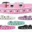 Dog, Puppy and Pet Fashion Collar, "Pearl & Pink Crystals"