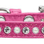 Dog, Puppy and Pet Ice Cream Collar, "Pearl & Clear Crystal Rimsets"