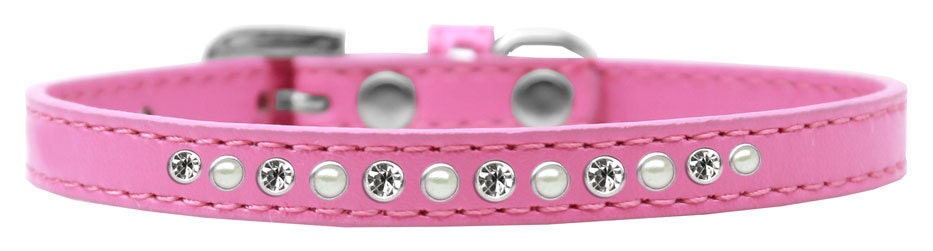 Dog, Puppy and Pet Fashion Collar "Pearl & Clear Crystals"