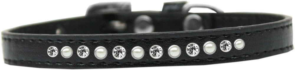 Dog, Puppy and Pet Fashion Collar "Pearl & Clear Crystals"