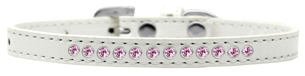 Dog, Puppy & Pet Fashion Collar, "Light Pink Crystal Rimsets"