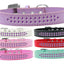 Dog, Puppy & Pet Fashion  Collar, "Two Row Purple Crystal Rimsets"