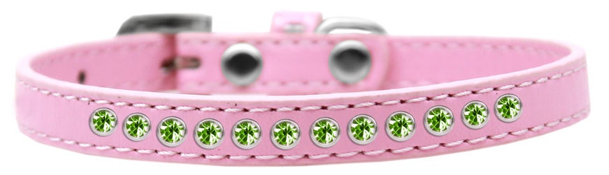 Dog, Puppy & Pet Fashion Collar, "Lime Green Crystal Rimsets"