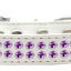 Dog, Puppy & Pet Fashion  Collar, "Two Row Purple Crystal Rimsets"