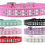 Dog, Puppy & Pet Fashion  Collar, "Two Row Pearl And Clear Crystal Rimsets"