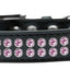 Dog, Puppy & Pet Fashion  Collar, "Two Row Light Pink Crystal Rimsets"