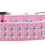 Dog, Puppy & Pet Fashion  Collar, "Two Row Light Pink Crystal Rimsets"