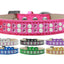 Dog, Puppy & Pet Ice Cream  Collar, "Two Row Pearl and Bright Pink Crystal Rimsets"