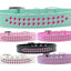 Dog, Puppy & Pet Fashion  Collar, "Two Row Bright Pink Crystal Rimsets"