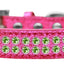 Dog, Puppy & Pet Ice Cream  Collar, "Two Row Lime Green Crystal Rimsets"