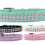 Dog, Puppy & Pet Fashion  Collar, "Two Row Light Pink Crystal Rimsets"