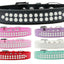 Dog, Puppy & Pet Fashion  Collar, "Two Row Pearl Rimsets"