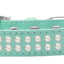 Dog, Puppy & Pet Fashion  Collar, "Two Row Pearl Rimsets"