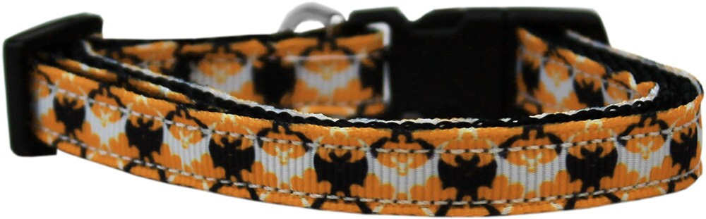 Halloween Pet Dog & Cat Nylon Collar or Leash, "Bat Argyle"