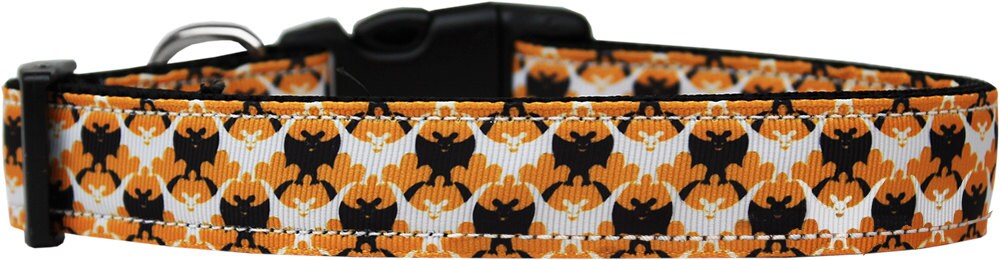 Halloween Pet Dog & Cat Nylon Collar or Leash, "Bat Argyle"