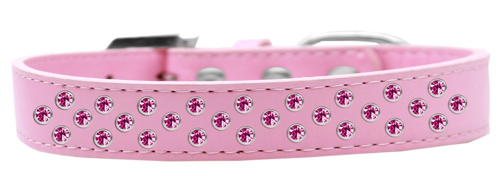 Dog, Puppy & Pet Fashion  Collar, "Bright Pink Crystal Rimsets Sprinkles"