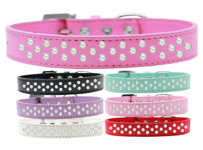 Dog, Puppy & Pet Fashion  Collar, "Pearl Rimsets Sprinkles"