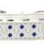 Dog, Puppy & Pet Fashion Collar, "Pearl and Blue Crystal Rimsets Sprinkles"