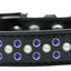 Dog, Puppy & Pet Fashion Collar, "Pearl and Blue Crystal Rimsets Sprinkles"