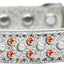 Dog, Puppy & Pet Ice Cream  Collar, "Pearl and Orange Crystal Rimsets Sprinkles"