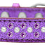 Dog, Puppy & Pet Ice Cream  Collar, "Pearl and Purple Crystal Rimsets Sprinkles"