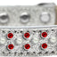 Dog, Puppy & Pet Ice Cream  Collar, "Pearl and Red Crystal Rimsets Sprinkles"