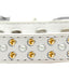 Dog, Puppy & Pet Fashion  Collar, "Pearl and Yellow Crystal Rimsets Sprinkles"