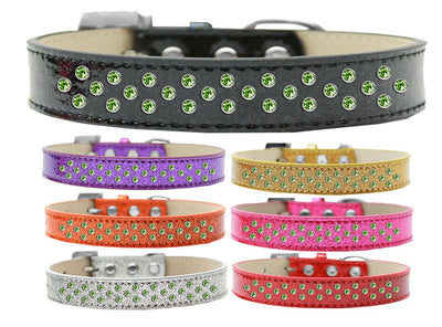 Dog, Puppy & Pet Ice Cream  Collar, "Lime Green Crystal Rimsets Sprinkles"