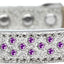 Dog, Puppy & Pet Ice Cream  Collar,  "Purple Crystal Rimsets Sprinkles"