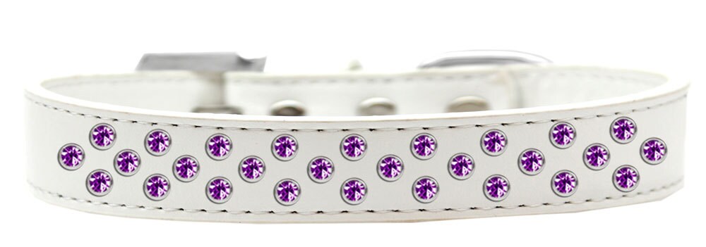 Dog, Puppy & Pet Fashion  Collar, "Purple Crystal Rimsets Sprinkles"